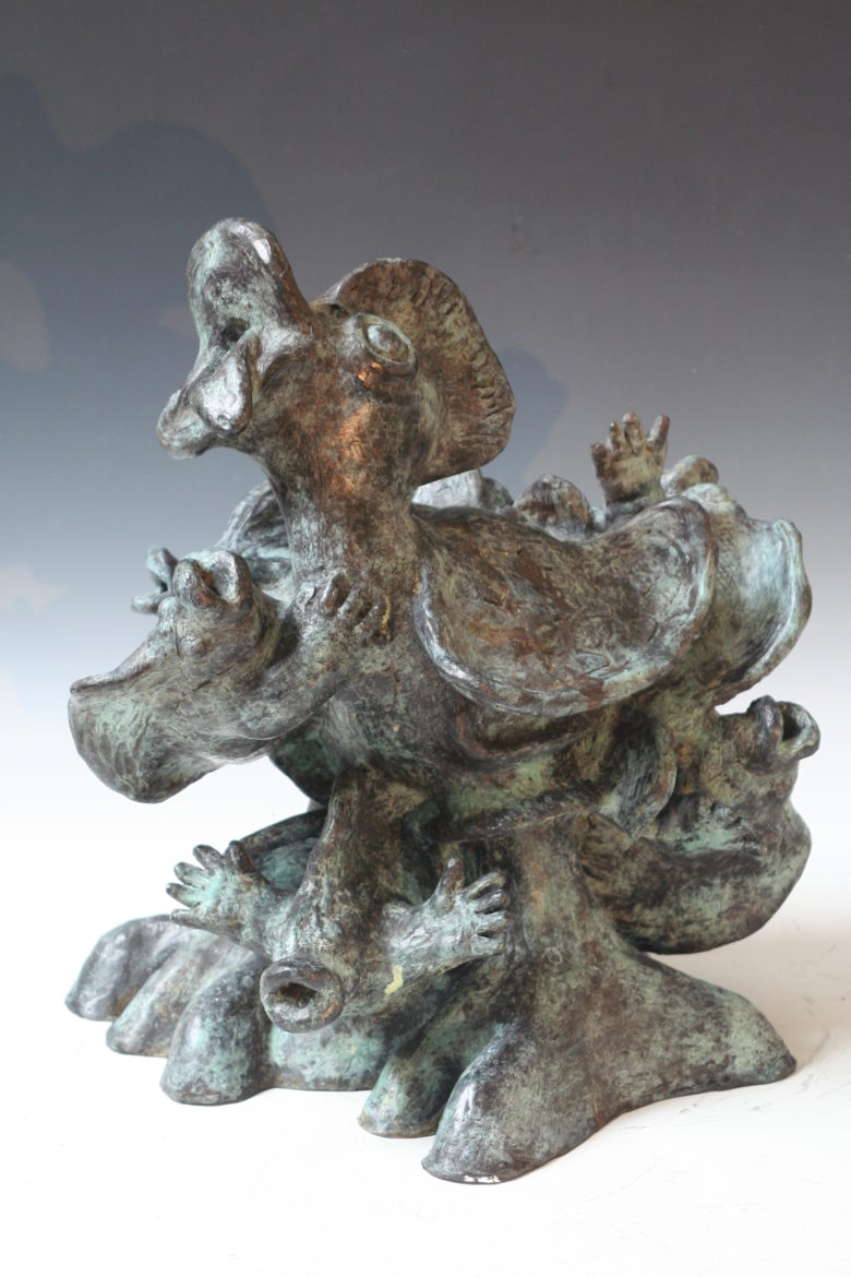 Antoon van Wijk - Fish bird – bronze